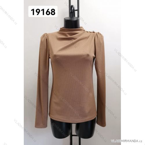 Tričko riadkové dlhý rukáv dámske (S/M ONE SIZE) TALIANSKA MóDA IMM23M19168