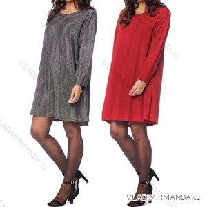 Šaty elegantné trblietavé dlhý rukáv dámske (S/M/L ONE SIZE) TALIANSKA MÓDA IMM23M6078