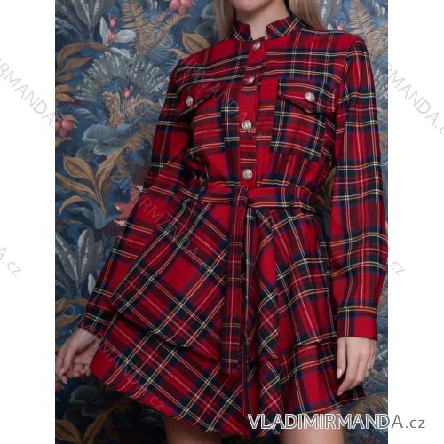 Šaty elegantný vianočný dlhý rukáv dámske (S/M ONE SIZE) TALIANSKA MÓDA IMM23M56735