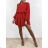 Šaty elegantný dlhý rukáv dámske (S/M ONE SIZE) TALIANSKA MÓDA IMWD234418