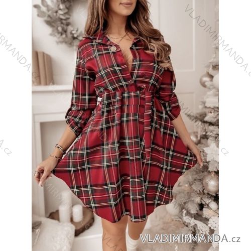 Šaty košeľové dlhý rukáv dámske (S/M ONE SIZE) TALIANSKA MÓDA IMWD234420