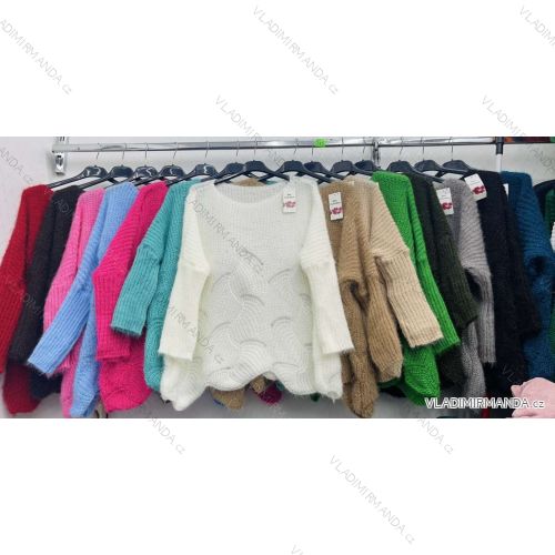 Sveter oversize dlhý rukáv dámsky (S/M/L ONE SIZE) TALIANSKA MÓDA IMWD234428