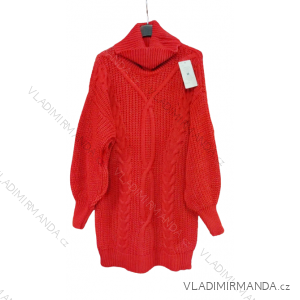 Šaty pletené/sveter predĺžený rolák dámsky (M/L ONE SIZE) TALIANSKA MóDA IM4226548/DU
