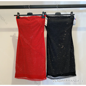 Šaty krátke bez rukávu dámske (S/M ONE SIZE) TALIANSKA MÓDA IMPMD236687H