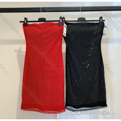 Šaty krátke bez rukávu dámske (S/M ONE SIZE) TALIANSKA MÓDA IMPMD236687H