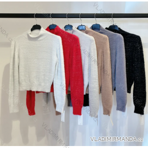 Sveter chlpatý dlhý rukáv dámsky (S/M ONE SIZE) TALIANSKA MÓDA IMPMD232909a