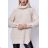 Sveter pletený predĺžený s rolákom dlhý rukáv dámsky (S/M ONE SIZE) TALIANSKA MÓDA IMM23M3289