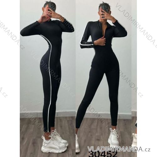 Overal dlhý na zips dlhý rukáv dámsky (S/M ONE SIZE) TALIANSKA MÓDA IMM23M30452