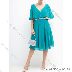 Šaty spoločenské krátky rukáv dámske nadrozmer (XL/2XL ONE SIZE) TALIANSKA MODA IMM23M50261