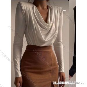 Body elegantný dlhý rukáv dámske (S/M ONE SIZE) TALIANSKA MóDA IMM23M30676