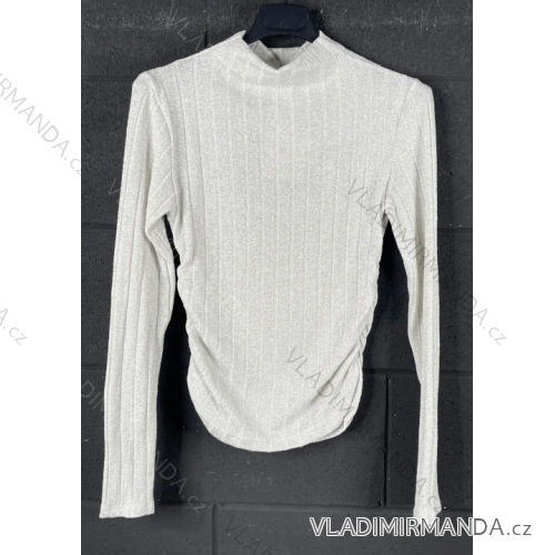 Sveter úpletový dlhý rukáv dámske (S/M ONE SIZE) TALIANSKA MÓDA IMPBB23S4652