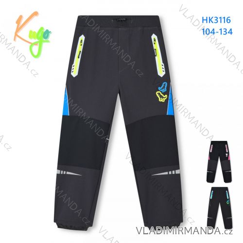 Nohavice softshellové slabé detské dorast dievčenské a chlapčenské (104-134) KUGO HK3116