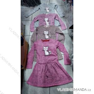 Šaty dlhý rukáv detské dorast dievčenské (116-146) TURECKÁ VÝROBA TVB23016
