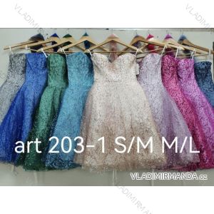 Šaty spoločenské tylové na ramienka dámske (S/MM/L) TALIANSKA MóDA IMHMS23203-1