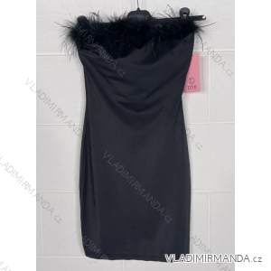 Šaty krátke spoločenské bez rukávu dámske (S/M ONE SIZE) TALIANSKA MÓDA IMPBB23A10651