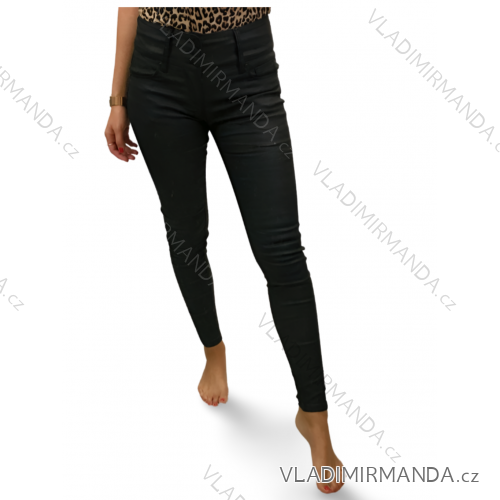 Kalhoty legíny koženkové dlouhé dámské (XS-XL) MOON GIRL MA523D9815/DU XL čierna