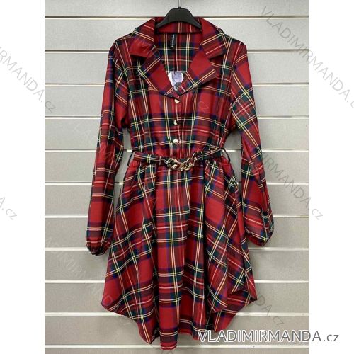 Šaty košeľové dlhý rukáv dámske (S/M ONE SIZE) TALIANSKA MÓDA IMWGS230029