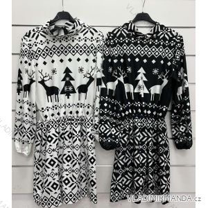 Šaty vianočné dlhý rukáv dámske (S/M ONE SIZE) TALIANSKA MÓDA IMWY23193
