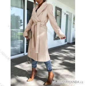 Kabát flaušový dlhý dámsky (S/M ONE SIZE) TALIANSKA MÓDA IMD23JANIS