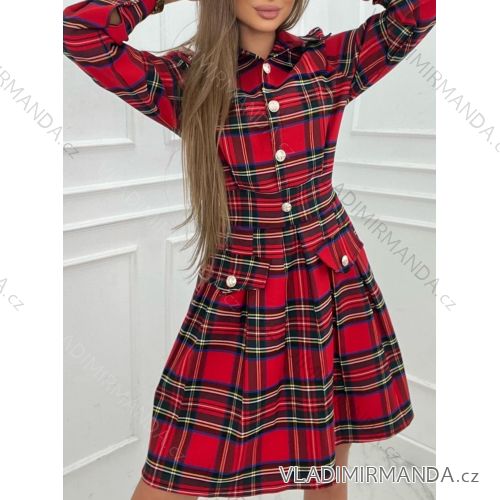 Šaty košeľové dlhý rukáv dámske (S-XL ONE SIZE) TALIANSKA MÓDA IMWAA234449