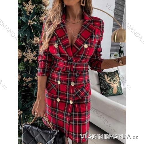 Šaty košeľové dlhý rukáv dámske (S-XL ONE SIZE) TALIANSKA MÓDA IMWAA234450