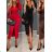 Šaty elegantný dlhý rukáv dámske (S/M ONE SIZE) TALIANSKA MÓDA IMWAA234459