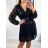 Šaty elegantný dlhý rukáv dámske (S/M ONE SIZE) TALIANSKA MÓDA IMWCH234473