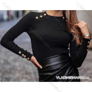 Sveter dlhý rukáv dámsky (S/M ONE SIZE) TALIANSKA MÓDA IMPBB23ZS2088/DUR