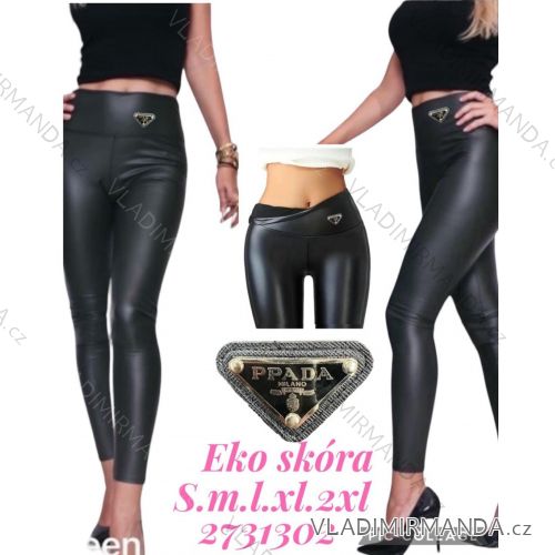 Legíny dlhé koženkové zateplené dámske (S-2XL) TURECKÁ MÓDA TMWL232731302