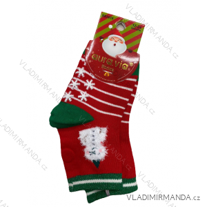Ponožky vianočné detské dievčenské aj chlapčenské (0-12,12-24) AURA.VIA SB9268
