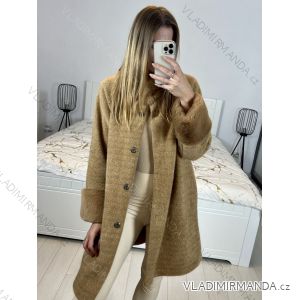 Kabát s kožúškom dlhý rukáv dámsky (S/M/L/XL ONE SIZE) TALIANSKA MODA IM423351