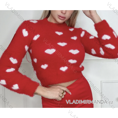 Sveter dlhý rukáv dámsky (S/M ONE SIZE) TALIANSKA MÓDA IMPBB23Y23039