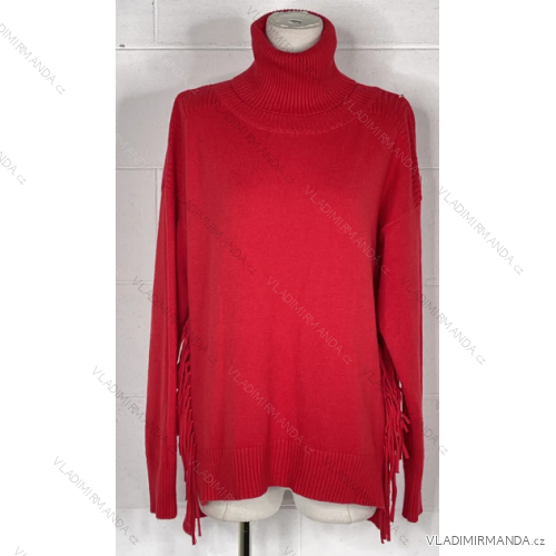 Sveter s rolákom dlhý rukáv dámsky (S/M ONE SIZE) TALIANSKA MÓDA IMPBB23Z8073