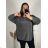 Tunika trblietavá dlhý rukáv dámska nadrozmer (3XL/4XL ONE SIZE) TALIANSKA MÓDA IMWQ23LEILA