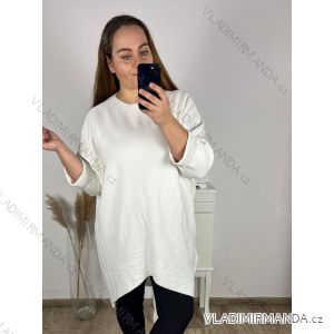 Tunika teplá dlhý rukáv dámska nadrozměr (3XL-6XL) EBELIEVE MA121S-2027/DU