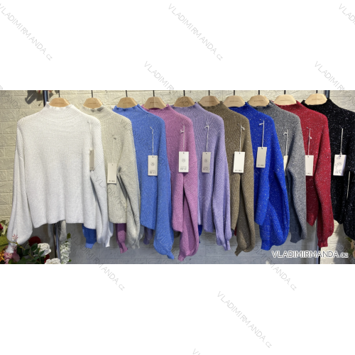 Sveter s rolákom dlhý rukáv dámsky (S/M ONE SIZE) TALIANSKA MÓDA IMPGM23Y-62921