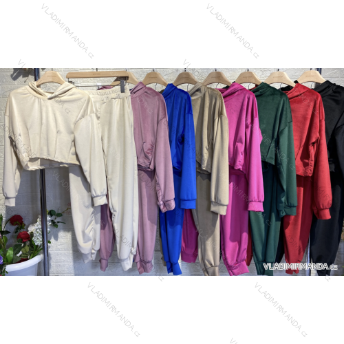 Súprava tepláky a mikina dlhý rukáv dámska (S/M ONE SIZE) TALIANSKA MÓDA IMPGM2311178