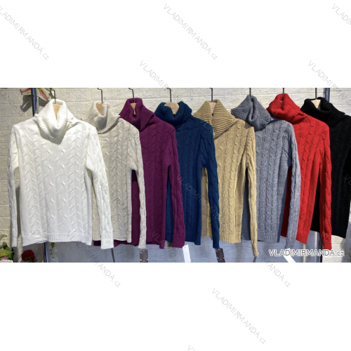Sveter s rolákom dlhý rukáv dámsky (S/M ONE SIZE) TALIANSKA MÓDA IMPGM232653.
