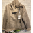 Bunda koženková s kožískom dlhý rukáv dámsky (S/M ONE SIZE) TALIANSKA MÓDA IMPGM2323065.