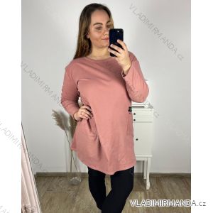 Šaty teplé dlouhý rukáv dámske nadrozmer (3XL/4XL/5XL ONE SIZE) TALIANSKA MÓDA IM423XIMA