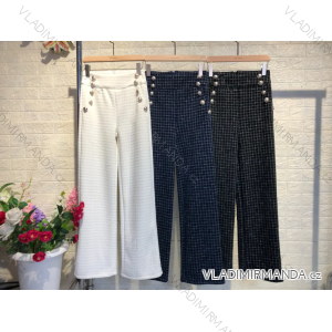 Nohavice elegantné dlhé dámske (S/M ONE SIZE) TALIANSKA MÓDA IMPGM2315508
