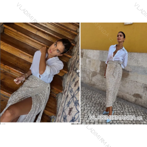 Sukňa dlhá flitrová dámska (S/M ONE SIZE) TALIANSKA MÓDA IMPDY23SSH66162