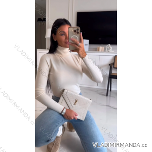 Sveter úpletový s rolákom dlhý rukáv dámsky (S/M ONE SIZE) TALIANSKA MÓDA IMPLP2323203060