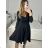 Šaty dlhé spoločenské třpytivé dlouhý rukáv dámske (S/M ONE SIZE) TALIANSKA MODA IM323CARINO