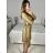 Šaty elegantný dlhý rukáv dámske (S/M ONE SIZE) TALIANSKA MÓDA IMM23M3971/DU S/M hnedá