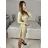 Šaty elegantný dlhý rukáv dámske (S/M ONE SIZE) TALIANSKA MÓDA IMM23M3971/DU S/M hnedá