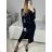 Šaty elegantné flitrové dlhý rukáv dámske (S/M ONE SIZE) TALIANSKA MóDA IMM23M5114/DU S/M červená