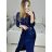 Šaty elegantné flitrové dlhý rukáv dámske (S/M ONE SIZE) TALIANSKA MóDA IMM23M5114/DU S/M červená