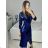 Šaty elegantné flitrové dlhý rukáv dámske (S/M ONE SIZE) TALIANSKA MóDA IMM23M5114/DU S/M červená
