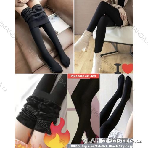 Silonky pančuchy dlhé zateplené dámske nadrozmer (3XL-6XL) TURECKÁ MÓDA TMWL238850B
